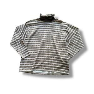 Vintage Brown Pattern Turtleneck Tee